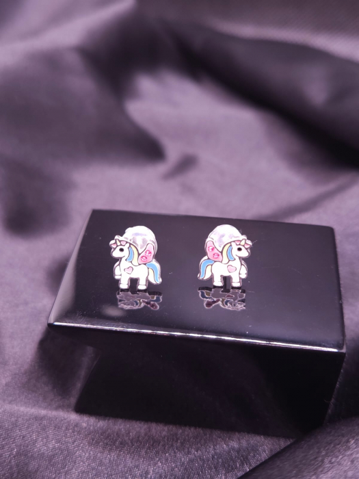 Cercei Tija Copii Argint 925-Unicorn Premium [3]