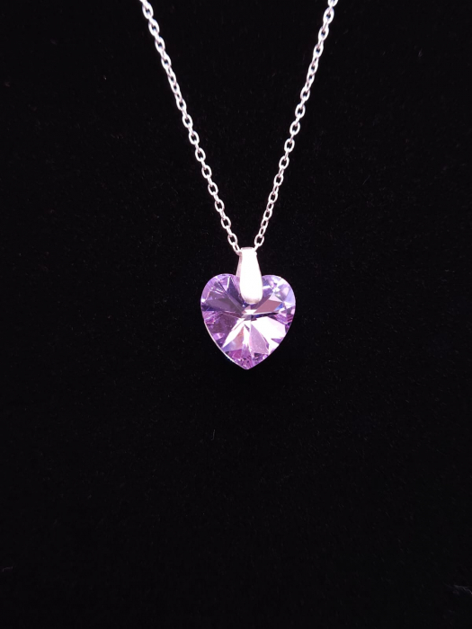 Colier Argint 925-  Inima Crystal Color [3]