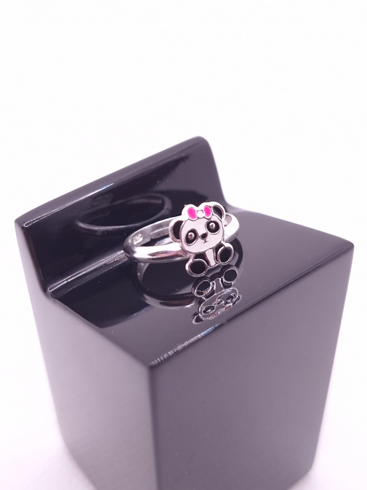 Inel Reglabil Copii Argint 925- Urs Panda [2]