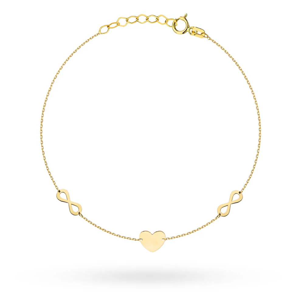BRATARA AUR 14K CU INIMA SI INFINIT [1]