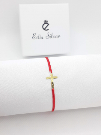 Bratara Snur Reglabil,Cruciulita - Aur 14 K [2]