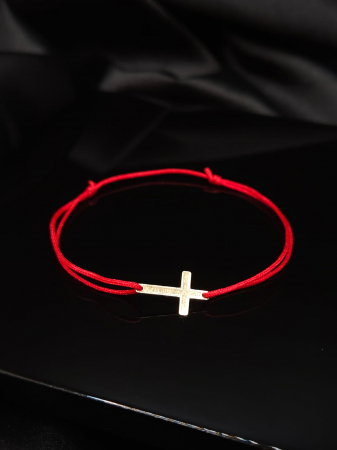 Bratara Snur Reglabil,Cruciulita - Aur 14 K [1]