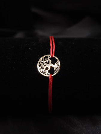 Bratara Snur Reglabil,Pomul Vietii -Aur 14 K [1]
