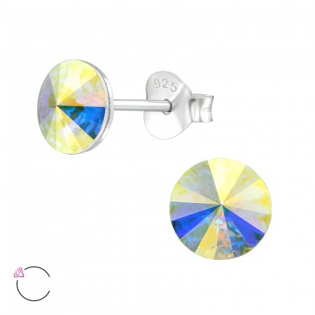 Cercei cu pietre - Cercei Argint 925- Cristal Color 6mm
