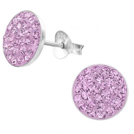 Cercei cu pietre - Cercei Argint 925 - Cristal Rotund
