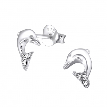Bijuterii copii - Cercei Argint 925- Delfin