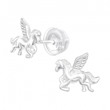 Bijuterii copii - Cercei Argint 925-  Cal inaripat Pegasus