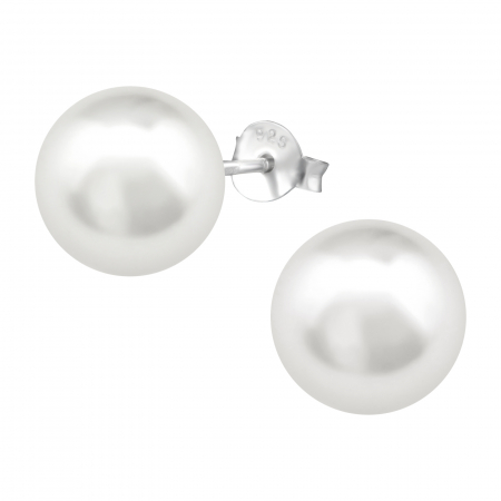 Cercei Argint 925- Perle Albe  -10 mm [1]