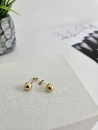 Cercei Aur 14k cu Bilute 7 mm [2]