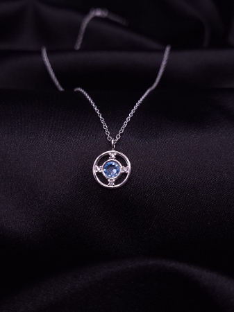 Colier Argint 925- Cristal Albastru [1]