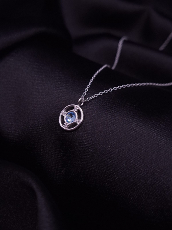 Colier Argint 925- Cristal Albastru [2]