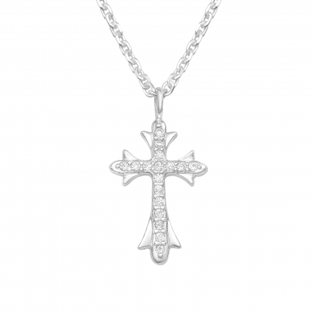 Coliere - Colier Argint 925- Cruciulita  Cristale