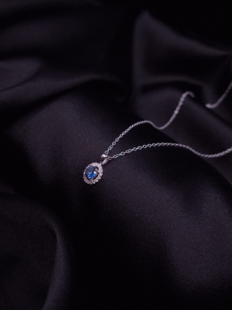 Colier Argint 925-  Crystal Blue [2]