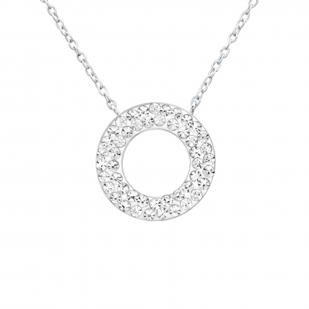Coliere cu pietre - Colier Argint 925- Crystal Rotund