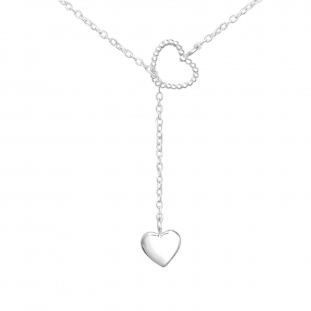Coliere - Colier Argint 925-  Double Heart