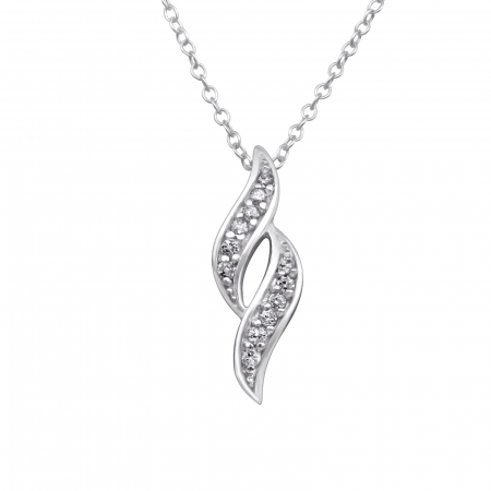 Coliere cu pietre - Colier Argint 925- Fantasy  Rhodium