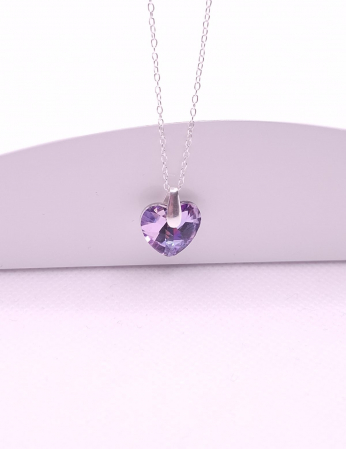 Colier Argint 925-  Inima Crystal Color [3]