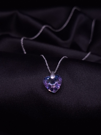 Colier Argint 925-  Inima Crystal Color [1]