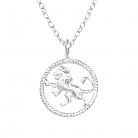 Coliere cu pietre - Colier Argint 925- Semn Zodiacal Leu