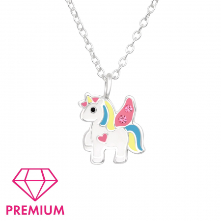Coliere argint pentru copii - Colier Argint 925 Unicorn Copii Premium