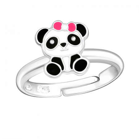 Inele argint pentru copii - Inel Reglabil Copii Argint 925- Urs Panda