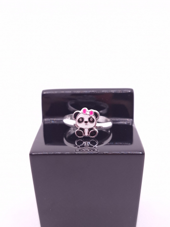 Inel Reglabil Copii Argint 925- Urs Panda [2]