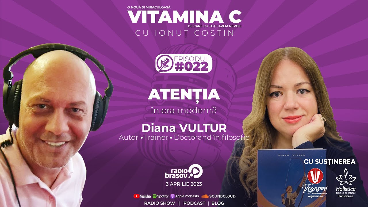 Diana Vultur la Radio Brașov despre cartea Arta atenției în era modernă