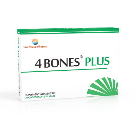Suplimente Alimentare - 4 Bones Plus, 30 Comprimate, Sun Wave Pharma