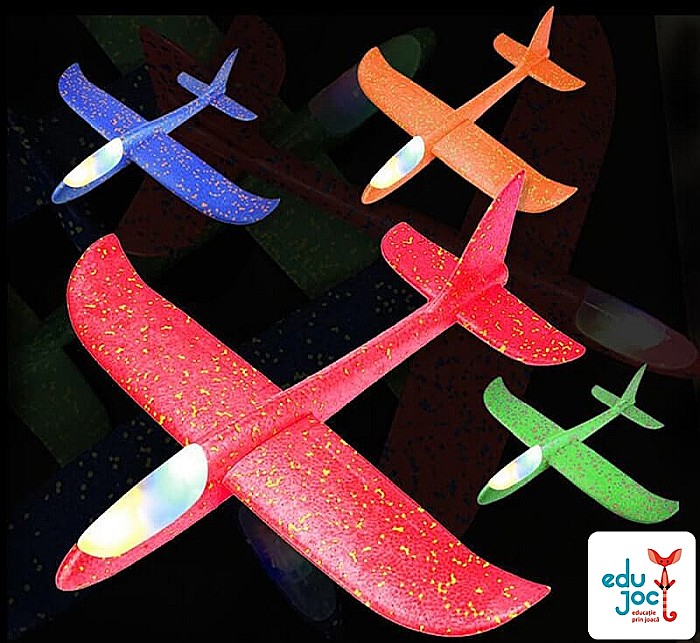 Avion planor din polistiren cu Led, 47 cm [6]