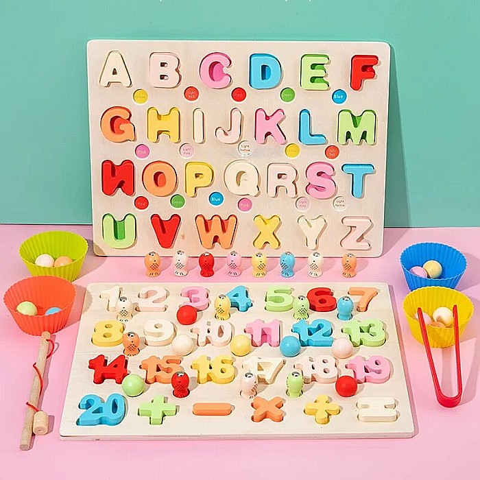 Joc Montessori 3 în 1 Litere sau Cifre [7]