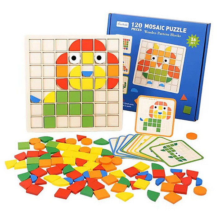 Joc Montessori - Puzzle mozaic - 120 buc [4]