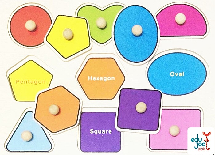 Puzzle din lemn cu forme geometrice cu desen [2]