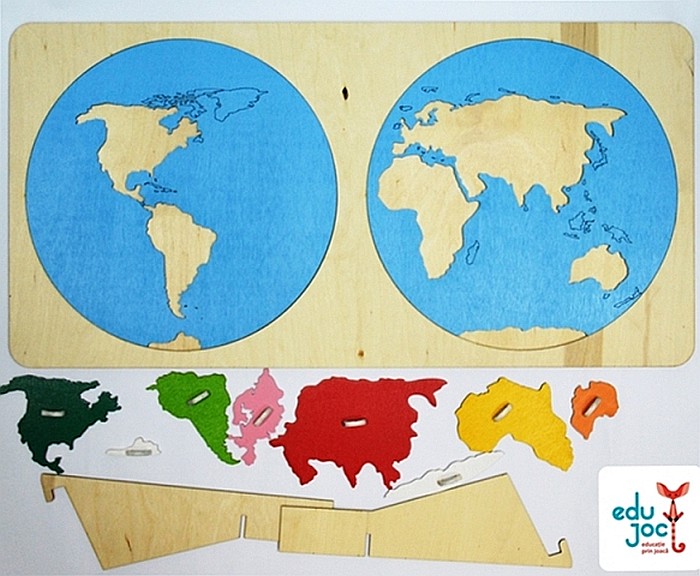 Puzzle harta continente (Montessori) [2]