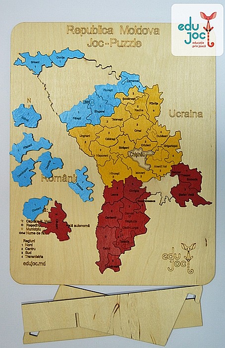 Puzzle Harta R. Moldova cu raioane [3]