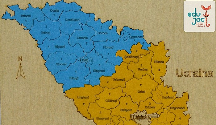Puzzle Harta R. Moldova cu raioane [6]
