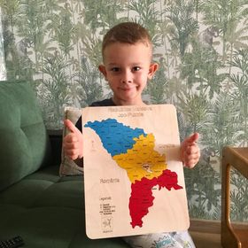 Puzzle Harta R. Moldova cu raioane in limba rusa [2]