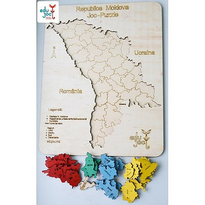 Puzzle Harta R. Moldova cu umbre [2]