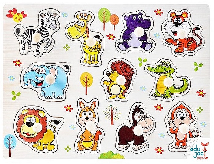 Puzzle incastru animale salbatice cu desen [2]