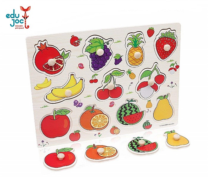 Puzzle incastru fructe cu desen [2]