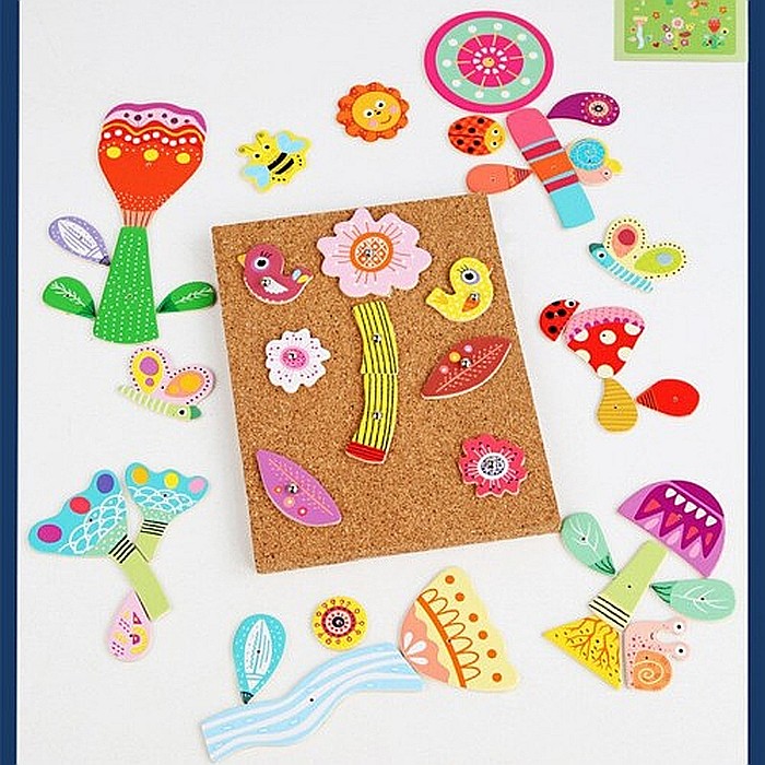 Puzzle Tablă de plută cu pioneze și ciocan [3]