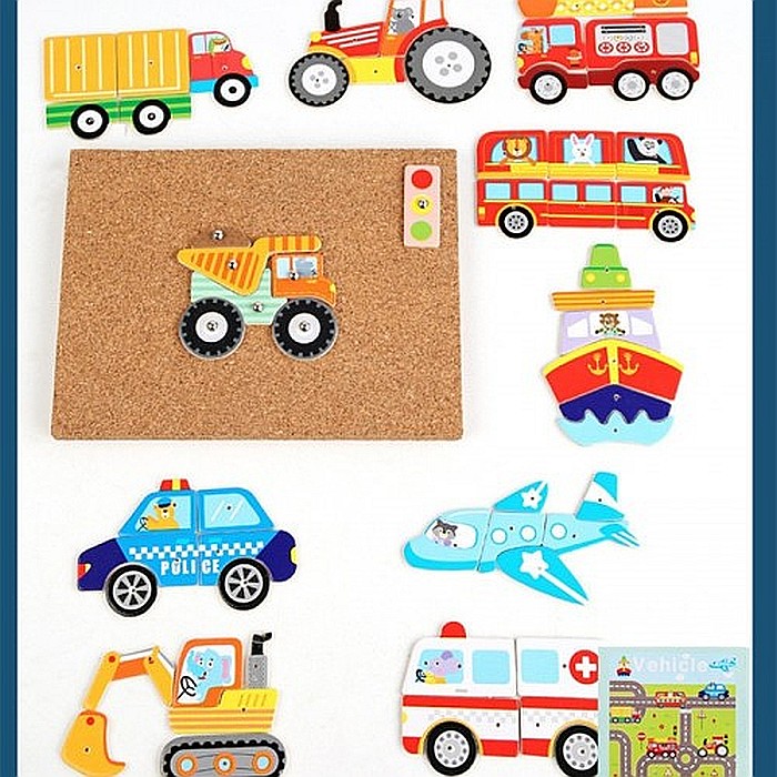 Puzzle Tablă de plută cu pioneze și ciocan [2]