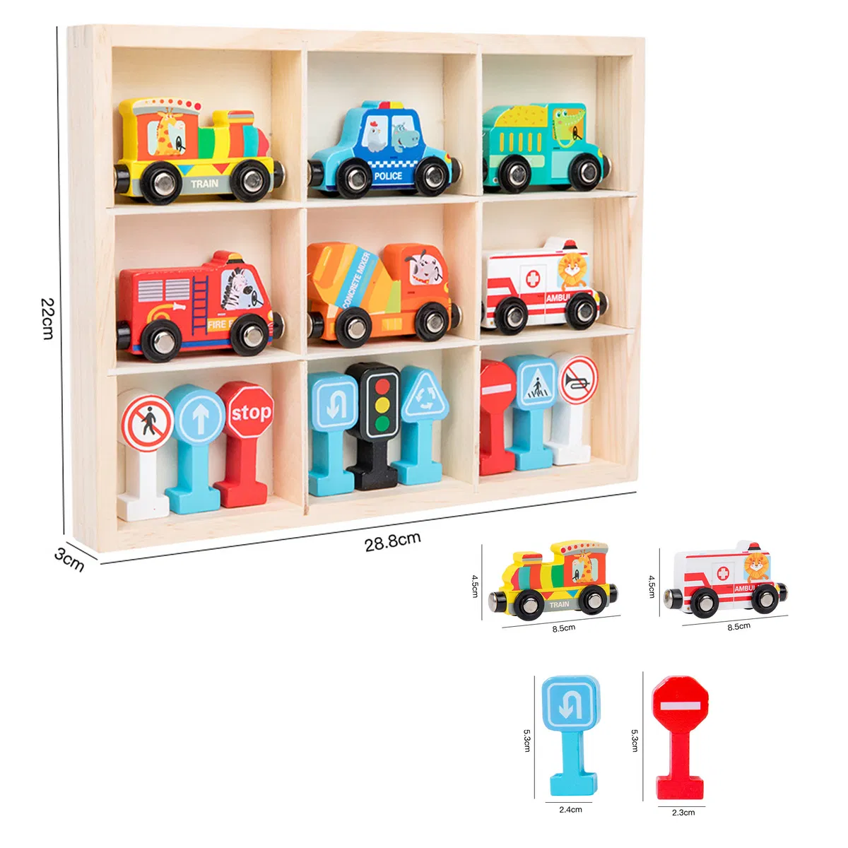 Set mașini și semne rutiere [3]