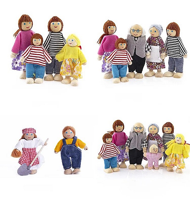 Păpuși din lemn – Familia. [3]