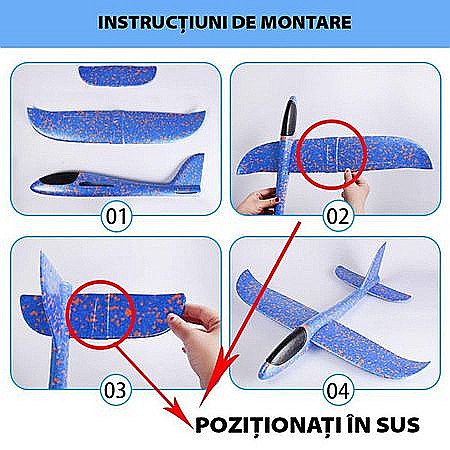Avion planor din polistiren , 47 cm [1]