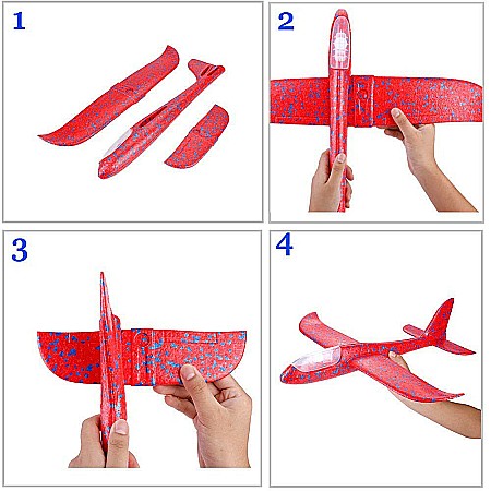 Avion planor din polistiren cu Led, 47 cm [4]