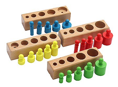 Jucării educative - cilindrii montessori