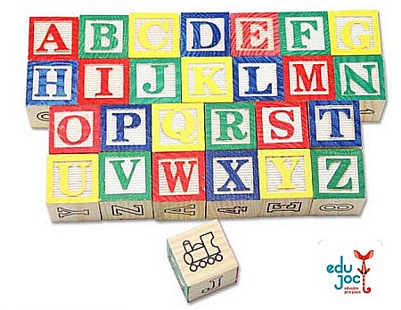 Cuburi ABC din lemn, 27 pcs [2]