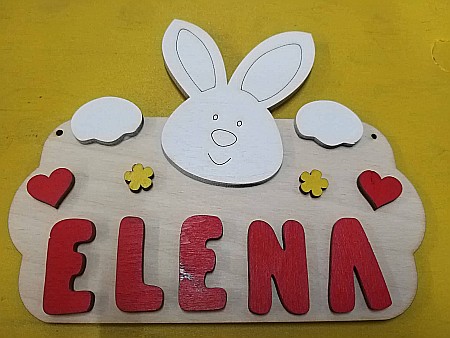 Decoratiune Iepuras cu nume [1]