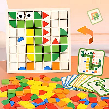 Joc Montessori - Puzzle mozaic - 120 buc [4]