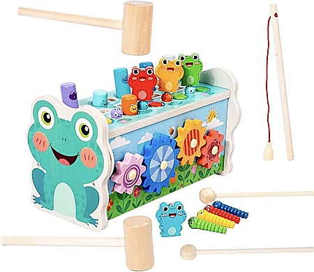 Jucării Montessori - Jucărie 4 în 1 - Broscuță